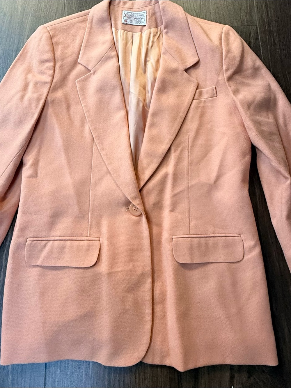 Pendleton Pink Single-Button Blazer Wool Size 10